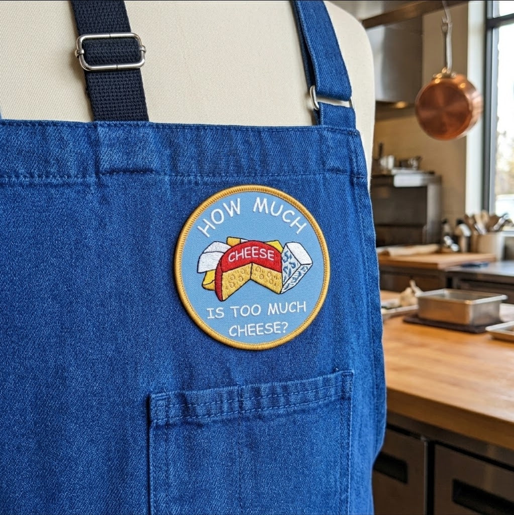 Funny Cheese Lover Patch Iron On Foodie Novelty Badge