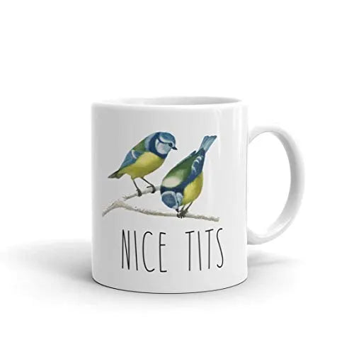 Funny Coffee Mug with 'Nice Tits' Design