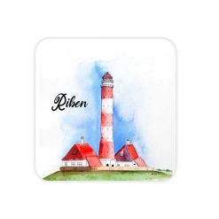 Personalised Handpainted Lighthouse Coaster