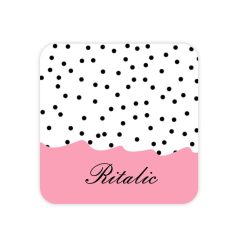 Personalised Polka Dot Coaster