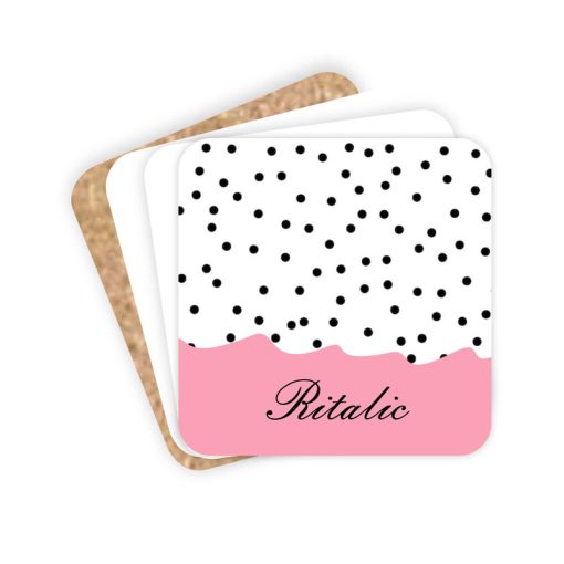 Personalised Polka Dot Coaster