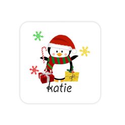 Personalized Christmas Snowman Coaster