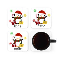Personalized Christmas Snowman Coaster