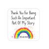 Thank You Colourful Rainbow Coaster