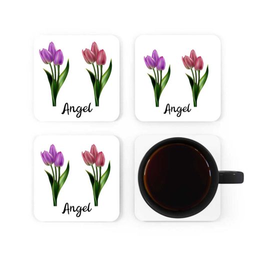 Handpainted Tulip Flowers Coaster