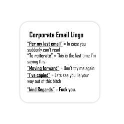 Corporate Email Lingo Coaster