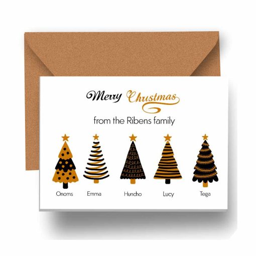 Family Christmas Tree Card