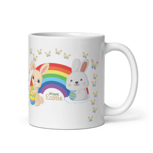 Personalized Rainbow Easter Bunny coffee Mug - Image 5