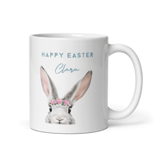 Personalized Easter Bunny Coffee Mug – Custom Name Cute Easter Gift, Spring Tea Cup for Kids & Adults, Bunny Lover, Easter Basket Filler, Holiday Gift for Him, Her, Family & Friends - Image 2