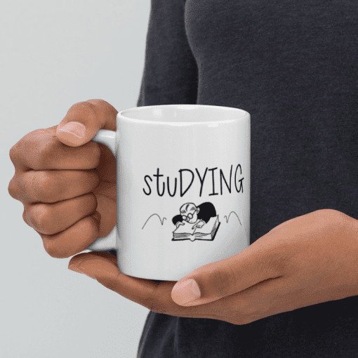 "Studying Ceramic Coffee Mug - Image 4