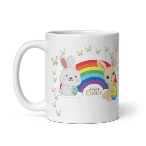 Personalized Rainbow Easter Bunny coffee Mug - Image 4