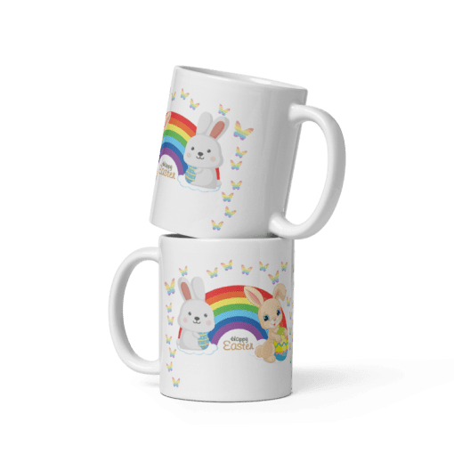 Personalized Rainbow Easter Bunny coffee Mug - Image 6