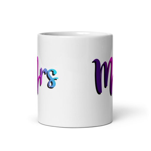 Mrs Personalised Mug - Custom Name Coffee Cup for Brides & Wives - Elegant Wedding, Engagement, Anniversary & Bridal Shower Gift - Mrs. Custom Mug - Image 3