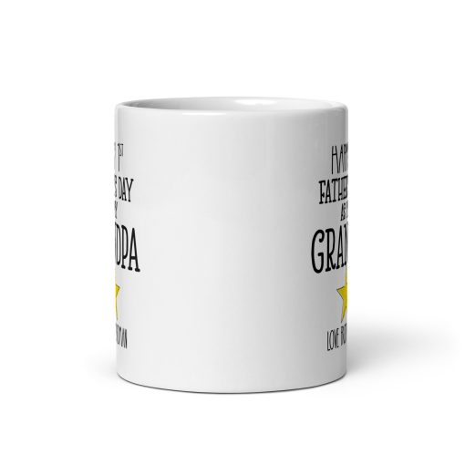 "First Father’s Day as Grandpa Mug – New Granddad Gift, Funny Coffee Cup, Father's Day Present for New Grandfather, Gift from Grandkids, Keepsake Mug - Image 3