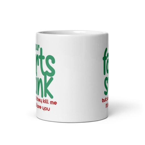 "Your Fart Stinks, But Until They Kill Me, I’ll Still Love You – Funny Love Mug, Romantic Gag Gift for Husband, Wife, Boyfriend, Girlfriend, Couples, Anniversary, Valentine’s Day, Birthday Coffee Cup" - Image 3