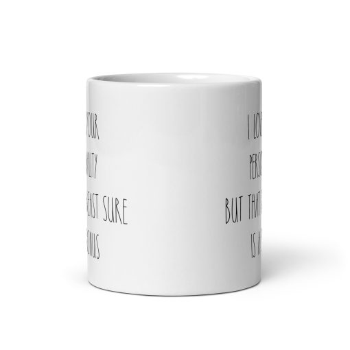 "I Love Your Personality… But That Breast Sure Is a Bonus" Coffee Mug – Funny & Flirty Gift for Girlfriend, Wife, Partner, Valentine's Day, Anniversary - Image 3