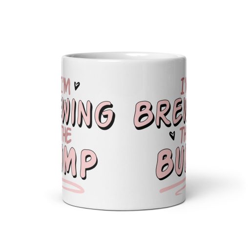 I’m Brewing the Bump Coffee Mug – Cute Pregnancy Announcement Mug – Expecting Mom Gift – Baby Reveal Idea for Husband, Family, & Friends – 11oz Ceramic Coffee Cup - Image 3