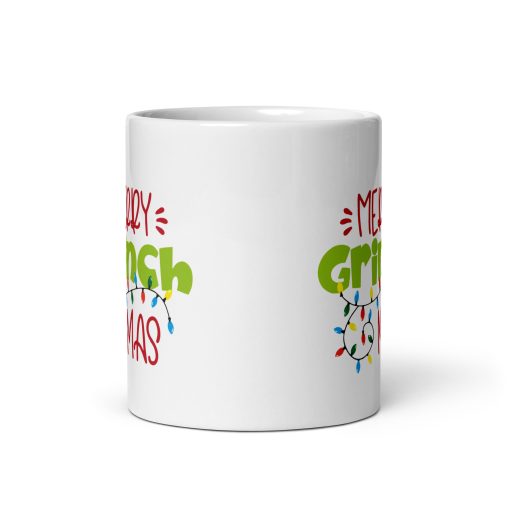 Merry Grinch-mas Coffee Mug – Funny Christmas Mug for Holiday Cheer – Festive Gift for Grinch Lovers, Friends, Family & Coworkers – 11oz Ceramic Coffee Cup - Image 3