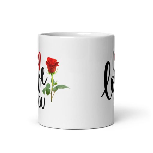 "I Love You Mug – Romantic Coffee Cup for Him and Her | Valentine’s Day, Anniversary, Wedding and Birthday Gift for Wife, Husband, Girlfriend, or Boyfriend, Sweet Gift for him/her, Floral Mug for Her, Love Gift - Image 3