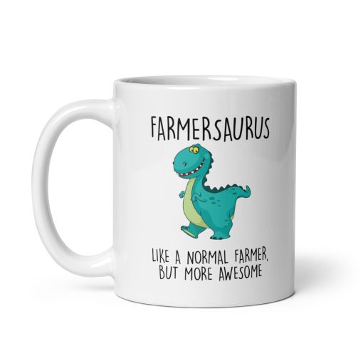 Funny Farmersaurus Mug - Dinosaur Coffee Cup for Farmers - Hilarious Farming Gift for Dad, Grandpa & Ranchers - Birthday, Christmas & Father's Day Gift - Image 2