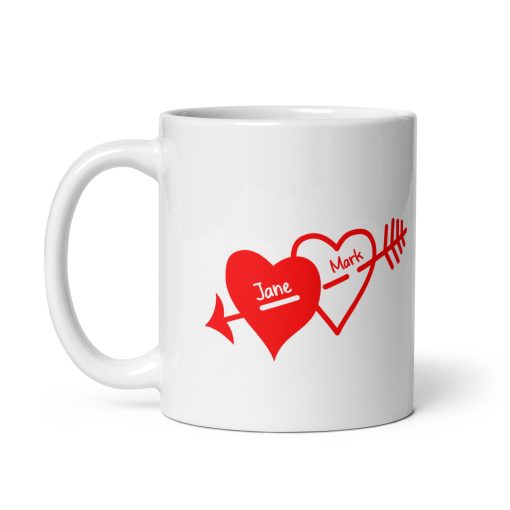 Custom Name Love Coffee Mug – Personalized Romantic Gift with Name & Heart Image – Cute Anniversary, Valentine’s, or Wedding Gift – Custom Ceramic Coffee Cup for Couples - Image 2