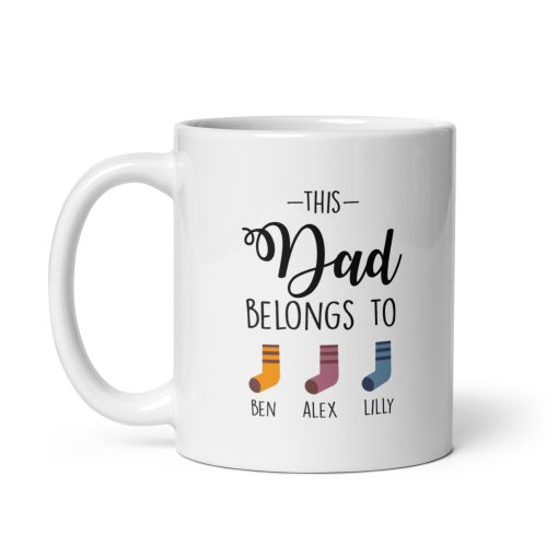 Funny Personalised 'This Daddy Belongs To' Mug – Custom Father’s Day Gift from Kids – Unique Present for Dad, Daddy, Grandad – Cute Coffee Cup for Birthday or Christmas - Image 2