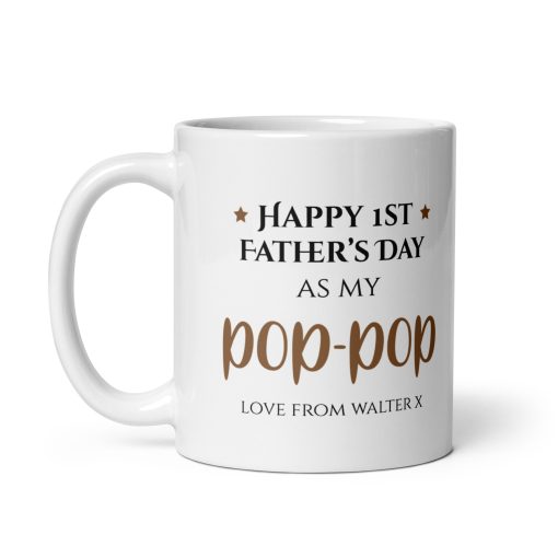 Personalised Funny First Father’s Day 'As My Pop Pop' Mug – Custom Gift for New Dad, Grandad – Cute Coffee Cup for Him from Baby – Father’s Day, Birthday, Christmas Present - Image 2