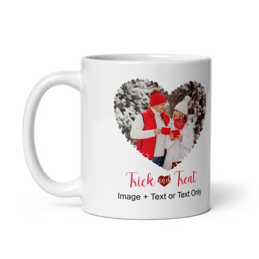 Trick & Treat Personalized Mug – Custom Halloween Mug with Your Image & Text | Spooky Coffee Mug for Halloween Lovers, Gifts for Kids & Adults, Cute & Funny Pumpkin Design" - Image 2