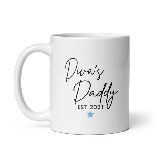personalised [2025] Diva’s Daddy EST. 2021 Coffee Mug – Proud Dad Gift for Fathers of Little Divas – First-Time Dad Mug – Father’s Day, Birthday, or New Dad Gift, Unique Dad Mug, Dad & Daughter Mug, Dad & Son Mug - Image 2