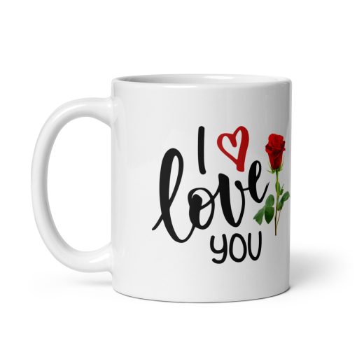 "I Love You Mug – Romantic Coffee Cup for Him and Her | Valentine’s Day, Anniversary, Wedding and Birthday Gift for Wife, Husband, Girlfriend, or Boyfriend, Sweet Gift for him/her, Floral Mug for Her, Love Gift - Image 2