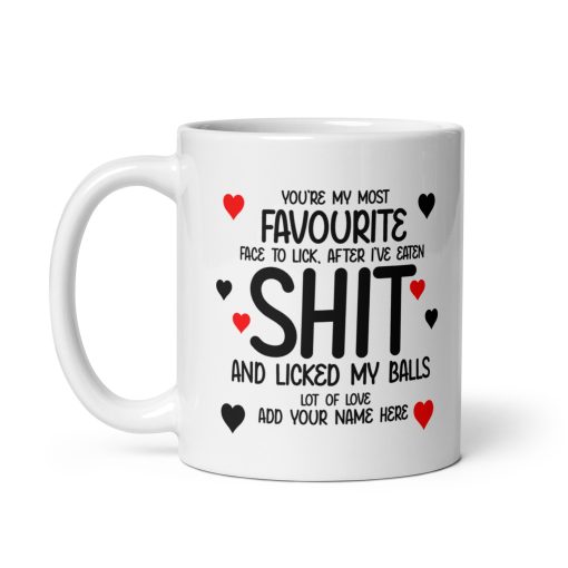 My favourite Face Mug, Rude Mug, Funny Lovers Personalised Gift Idea, best Mug for Birthdays, Christmas, Valentines Gift Mug, Couple Personalised Mug, Gift for HIm & Her, Romantic Mug for lovers, Love Gifts - Image 2