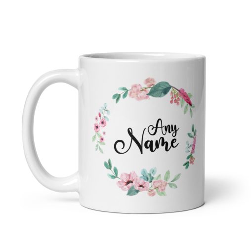 Personalized Floral Name Mug –Mug gift for mum, Personalized mum mug, Custom mug for mum, Best mum ever mug, Mum coffee mug, Unique mum mug, Funny mum mug, Photo mug for mum, Gift for mum, Mum appreciation gift, Personalized gift for mum - Image 2