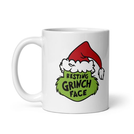 Resting Grinch Face Coffee Mug – Funny Christmas Mug for Holiday Laughs – Festive Gift for Coffee Lovers, Friends and Coworkers – Xmas Cup, Rude funny mug,  Witty coffee mug, - Image 2