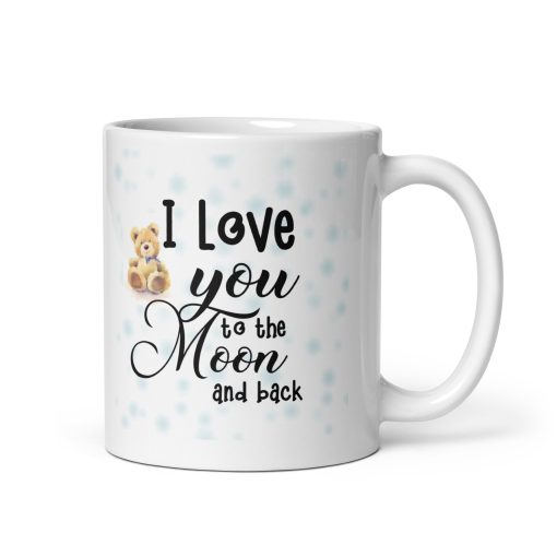 Love You to the Moon and Back Mug – Romantic Coffee Cup, Cute Gift for Him, Her, Wife, Husband, Boyfriend, Girlfriend, Anniversary, Birthday, Valentine's Day, Personalised Mug