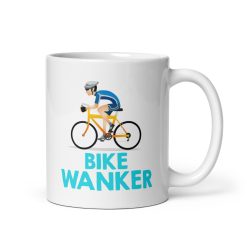 Funny Cycling Mug - Bike Wanker Coffee Cup - Gift for Cyclists, Road Bike Lovers - Novelty Bicycle Humor Mug for Men and Women - Cyclist Joke, Birthday and Christmas Gift