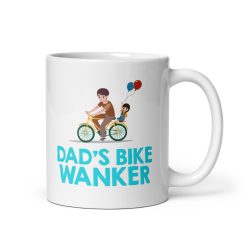 Funny Dad Cycling Mug - Bike Wanker Coffee Cup - Gift for Cyclist Dads, MAMILs & Road Bike Lovers - Novelty Bicycle Humor Mug for Father's Day & Birthday