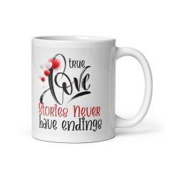 Love Stories Mug - Romantic Coffee Cup for Book Lovers & Couples - Cute Gift for Valentine's, Anniversary, Wedding & Birthday - Novelty Love-Themed Mug