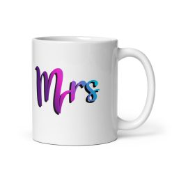 Mrs Personalised Mug - Custom Name Coffee Cup for Brides & Wives - Elegant Wedding, Engagement, Anniversary & Bridal Shower Gift - Mrs. Custom Mug