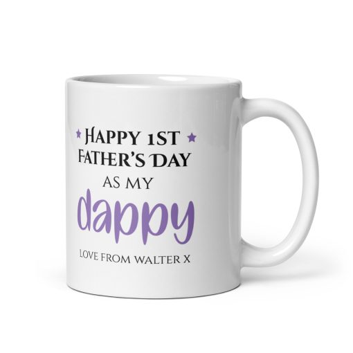???? Happy 1st Father’s Day as My Daddy Ceramic Coffee Mug –  Dad coffee mug, Best dad ever mug, New Dad Gift from Baby – Cute First Father’s Day Present, Gift for dad from daughter/son