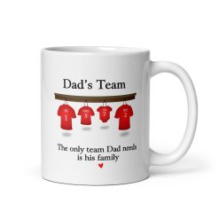 "Dad's Team Mug - Best Dad Coffee Mug, Father's Day Gift, Birthday Present for Dad, Christmas Gift for Him"
