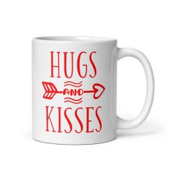 "Hugs and Kisses" Coffee Mug – Cute & Heartfelt Gift for Loved Ones, Couples, Friends, Valentine’s Day, Birthday