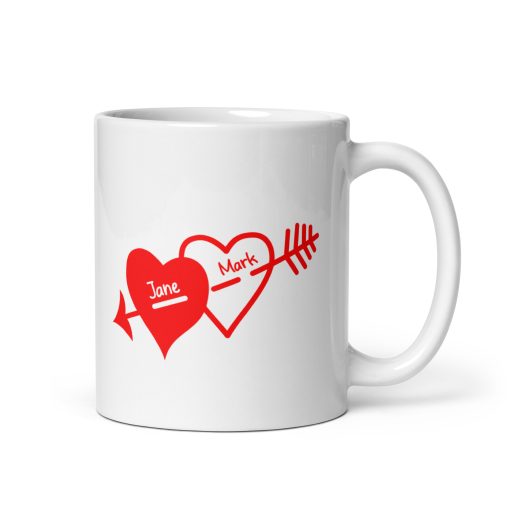 Custom Name Love Coffee Mug – Personalized Romantic Gift with Name & Heart Image – Cute Anniversary, Valentine’s, or Wedding Gift – Custom Ceramic Coffee Cup for Couples