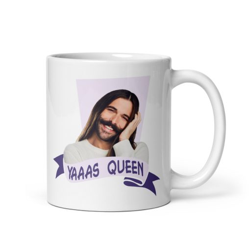"Yaaas Queen Mug – Funny novelty mug, Humorous coffee mug, Sarcastic mug, Quirky mug, Witty coffee mug, Silly mug gift, Joke mug, Gag gift mug, Rude funny mug, Silly gift idea, Hilarious gift