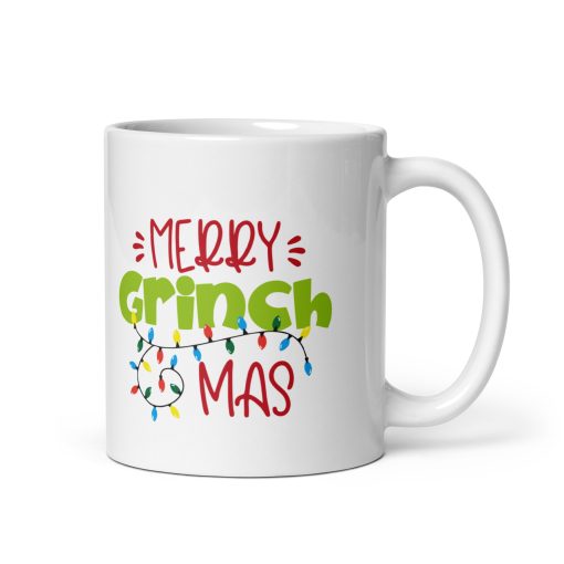 Merry Grinch-mas Coffee Mug – Funny Christmas Mug for Holiday Cheer – Festive Gift for Grinch Lovers, Friends, Family & Coworkers – 11oz Ceramic Coffee Cup
