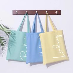 Custom Tote Bag with Name – Personalized Gift for Her, Bridesmaid or Bachelorette Party Bag, Birthday Gift Idea, Beach Tote Bag for Women
